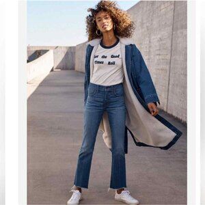 Madewell | Blue Cali Demi Boot Straight Leg Jeans Classic Denim 24